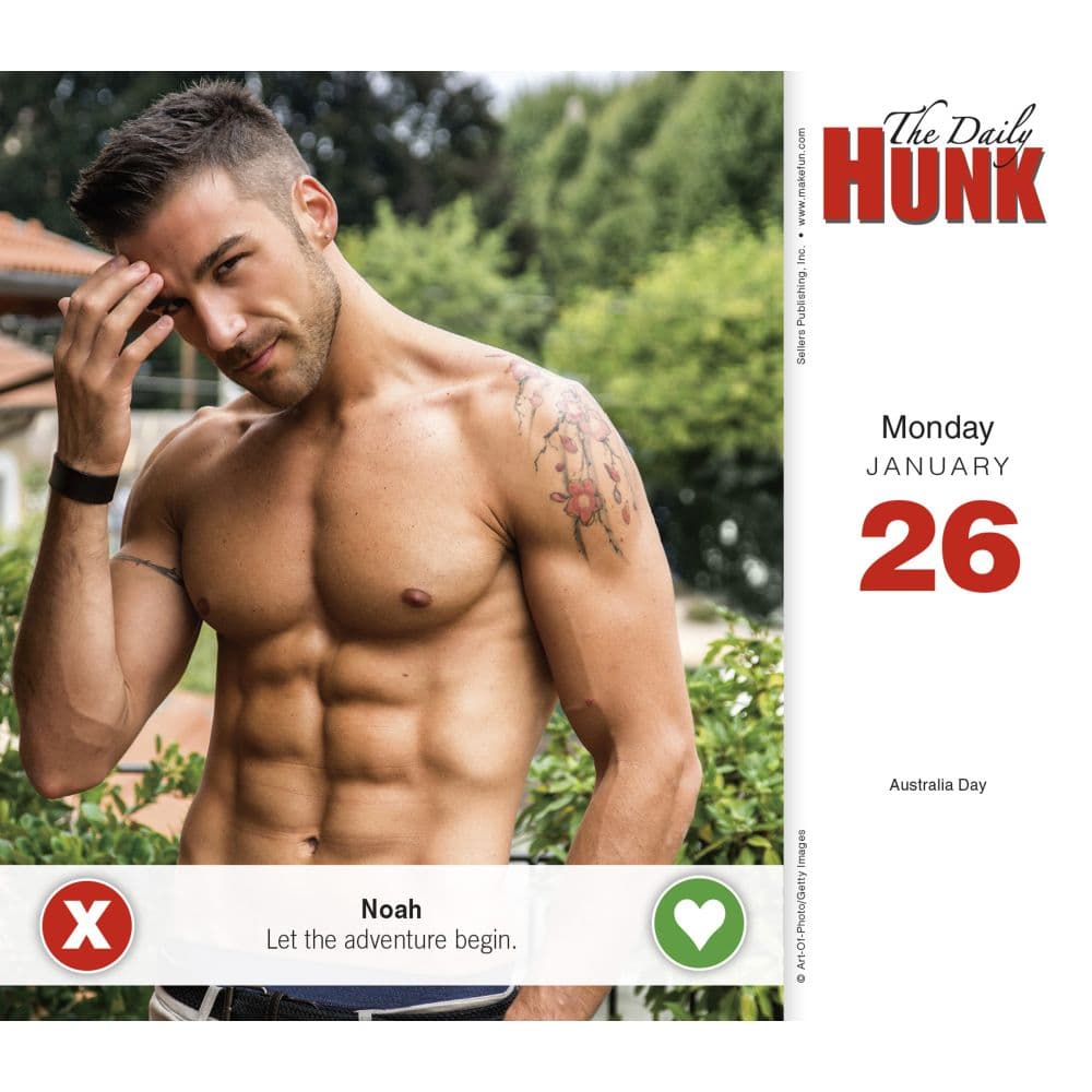 Daily Hunk Get Things Done 2026 Desk Calendar Third Alternate Image
