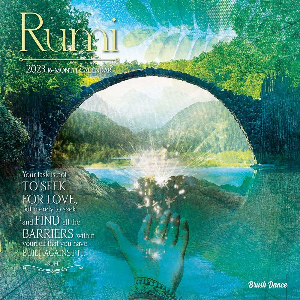 BrownTrout Poetry of Rumi 2023 Wall Calendar