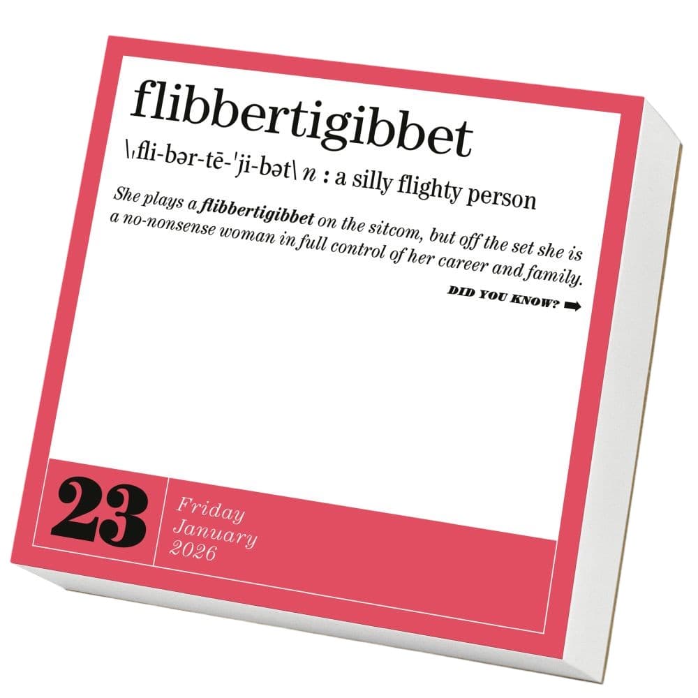 Words 365 2026 Desk Calendar Second Alternate Image