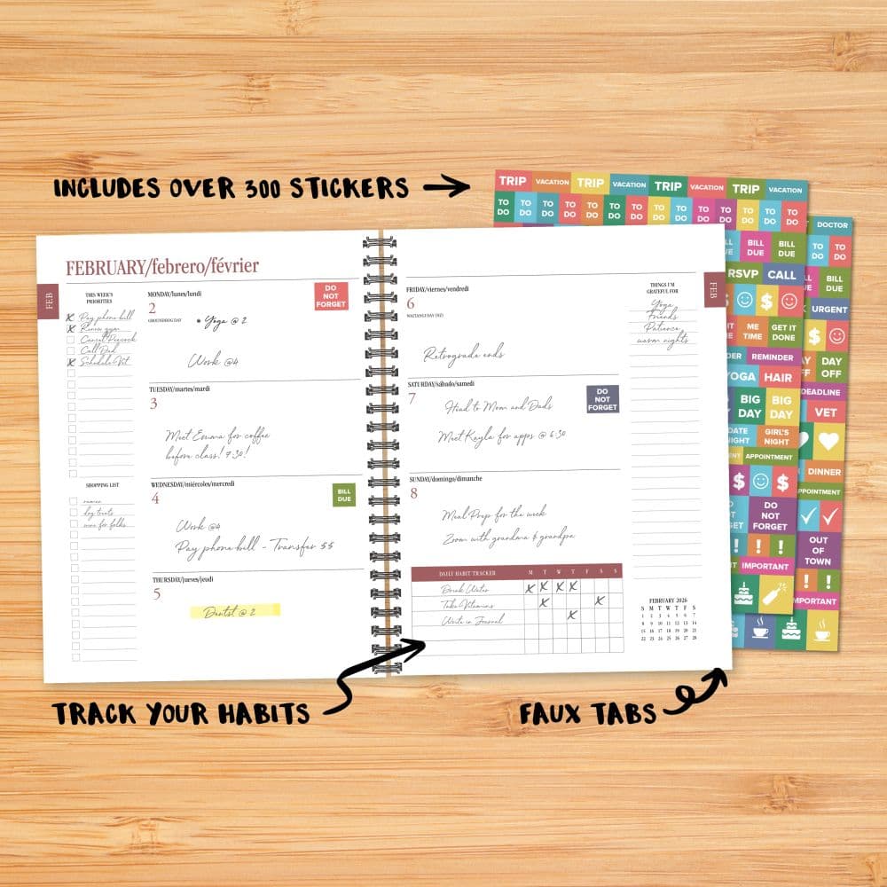 Black Contemporary 2026 Planner Second alternate Image