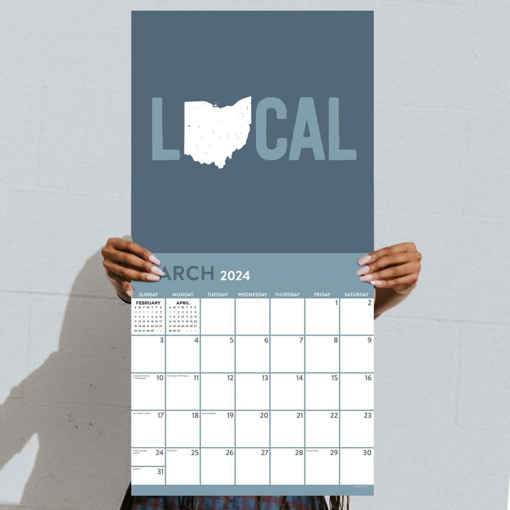 Home Ohio 2025 Wall Calendar