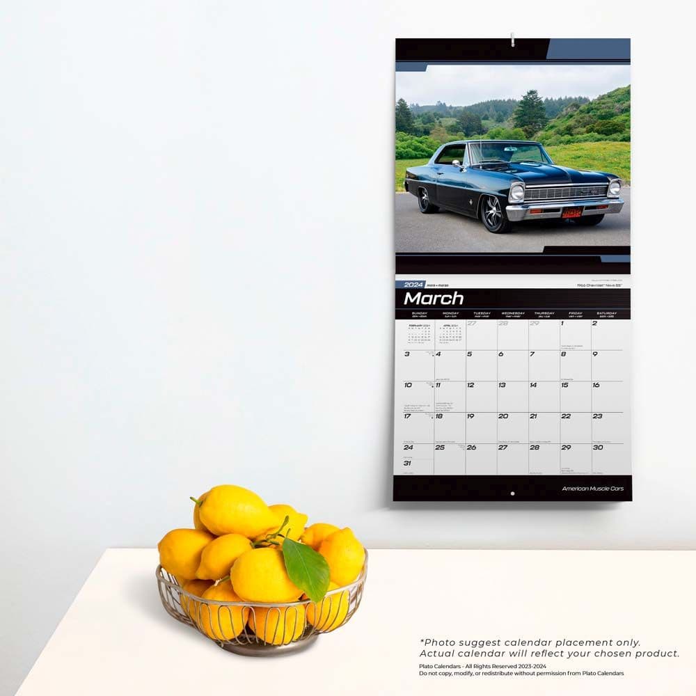 American Muscle Cars 2024 Wall Calendar