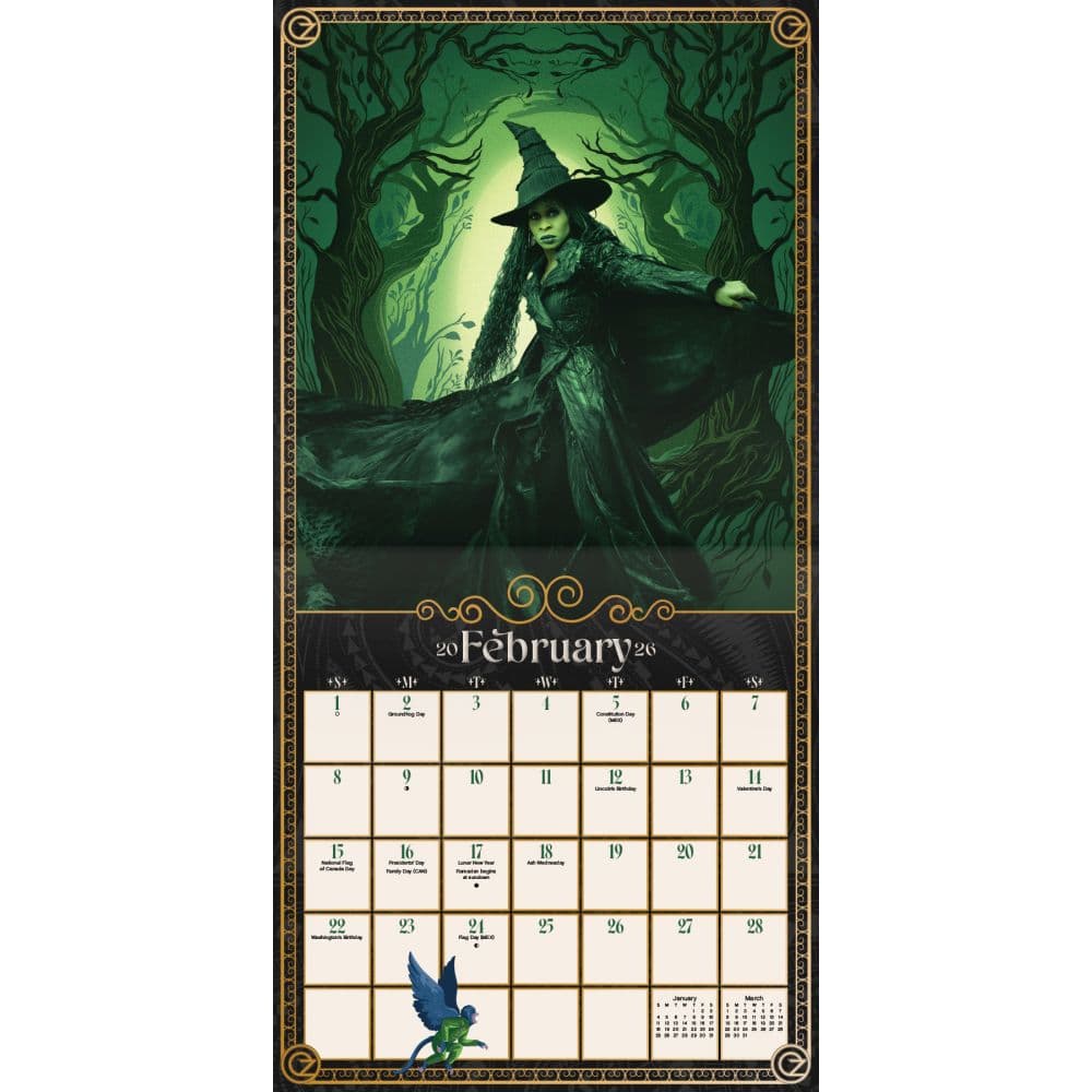 Wicked Movie 2026 Wall Calendar Third Alternate Image