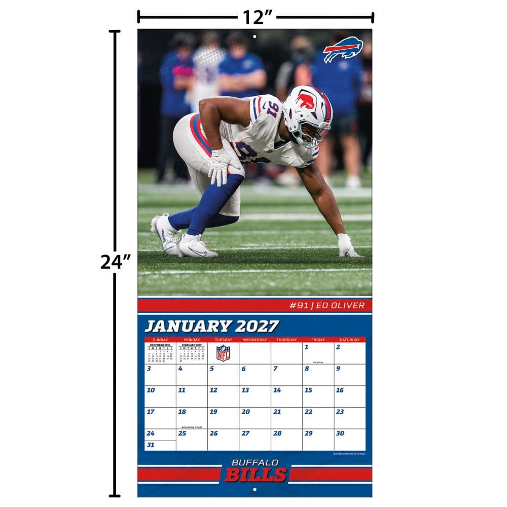 NFL Buffalo Bills 2027 Wall Calendar Fourth Alternate Image