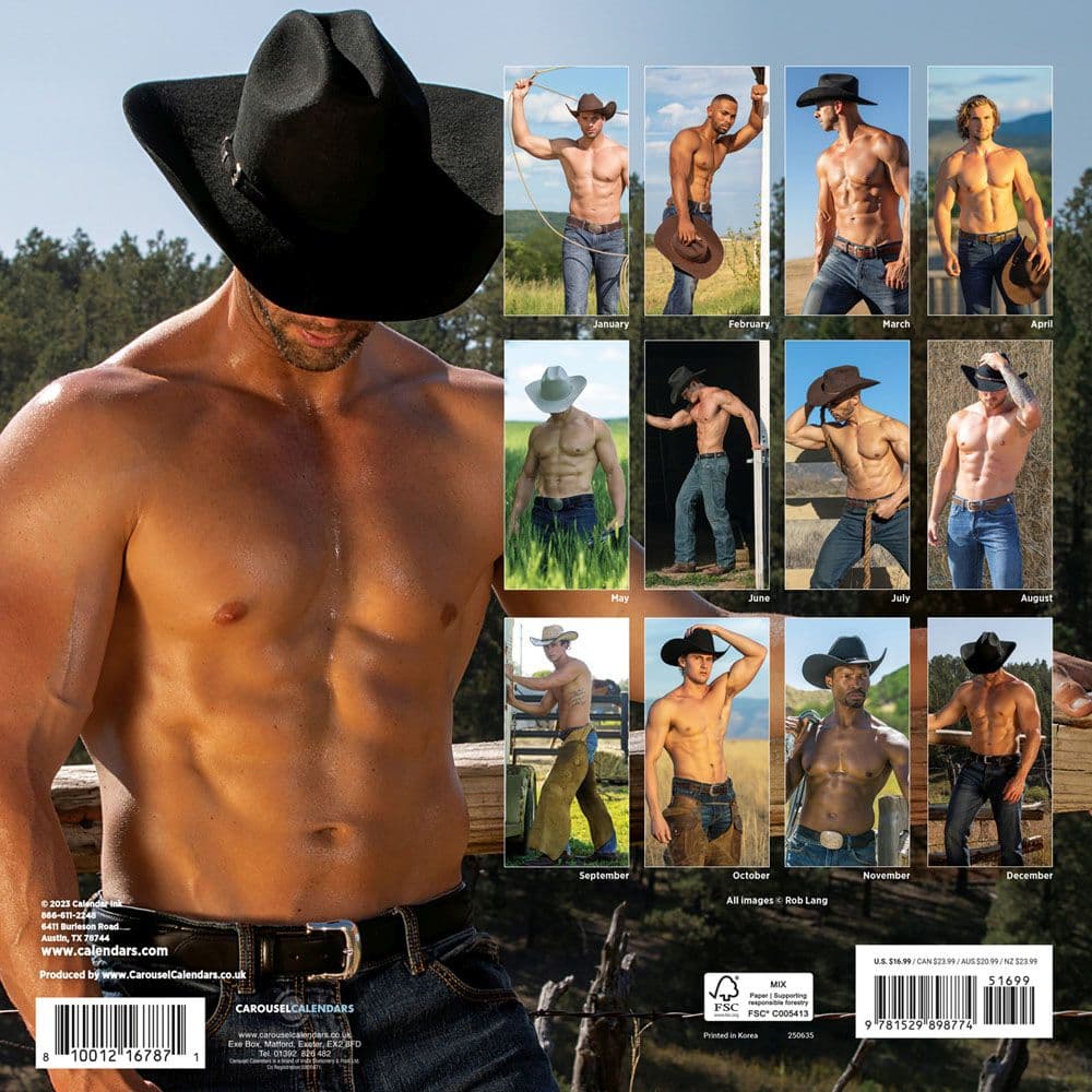 Hot Cowboys 2025 Wall Calendar First Alternate Image width=&quot;1000&quot; height=&quot;1000&quot;