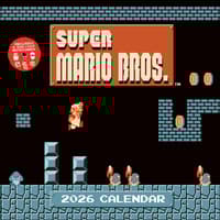 image Super Mario Bros 8 Bit Pixel Art Retro 2026 Wall Calendar Main Image
