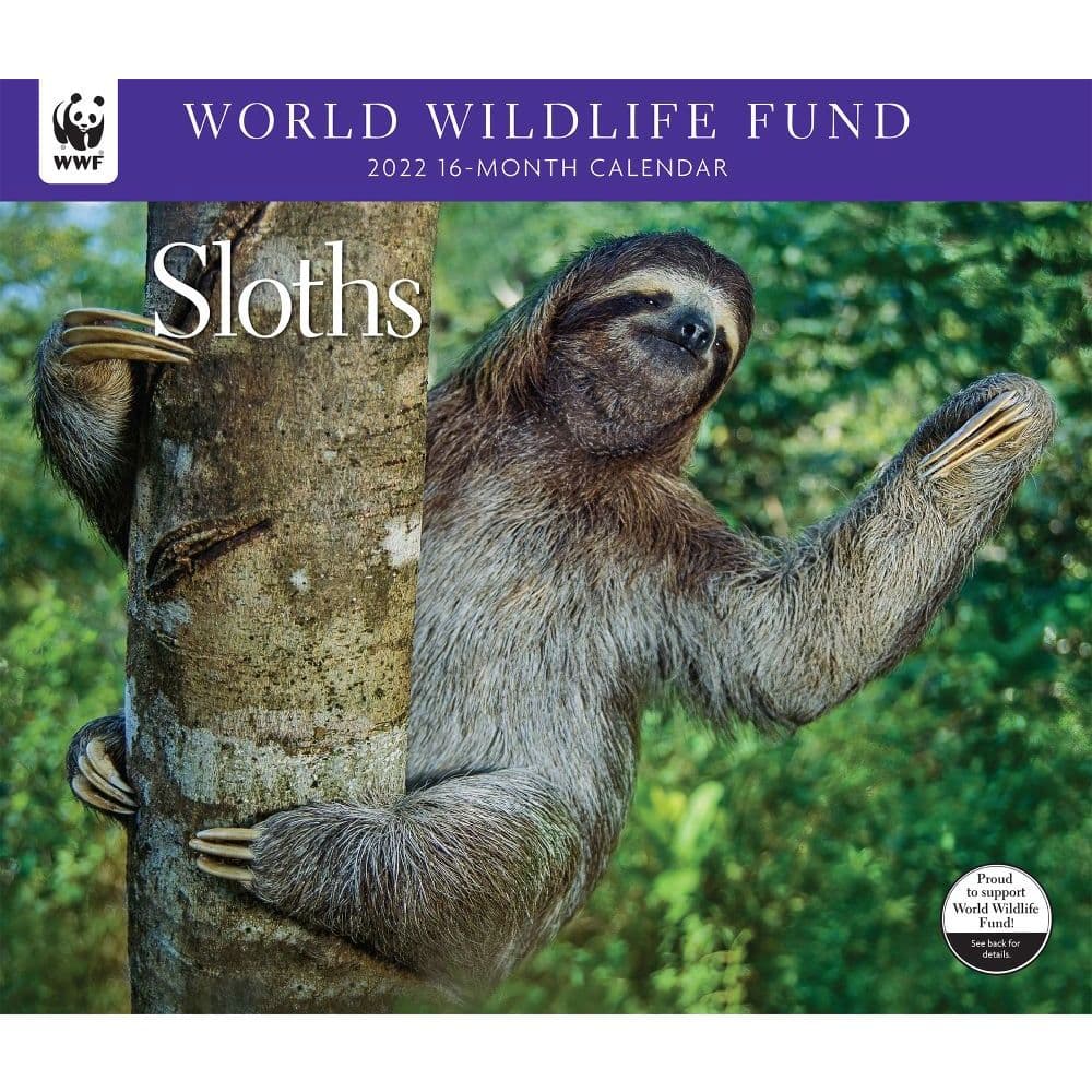 Sloths WWF 2022 Wall Calendar