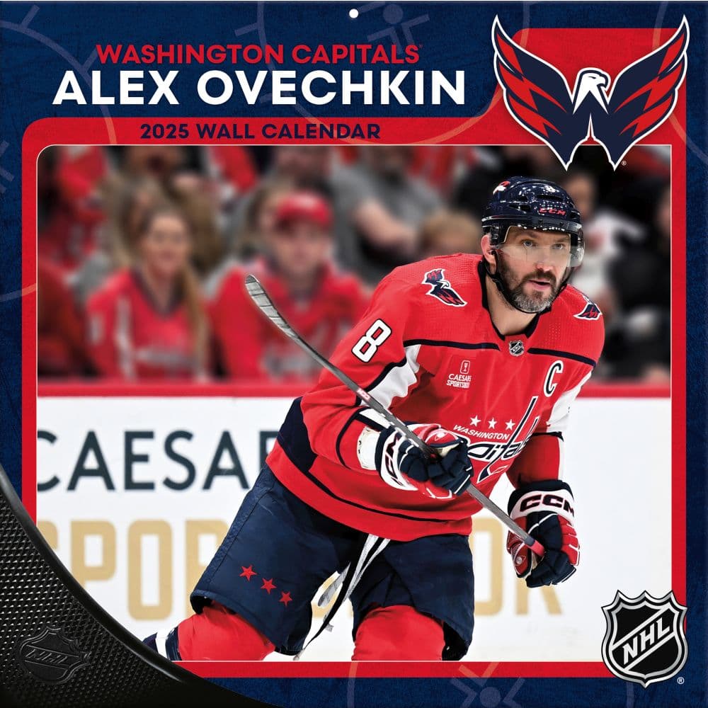 NHL Alex Ovechkin 2025 Wall Calendar Main Product Image width=&quot;1000&quot; height=&quot;1000&quot;