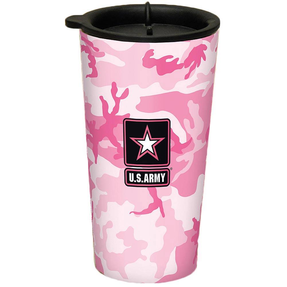 U.S. Army Pink Camo Acrylic Coffee Tumbler Main Product Image