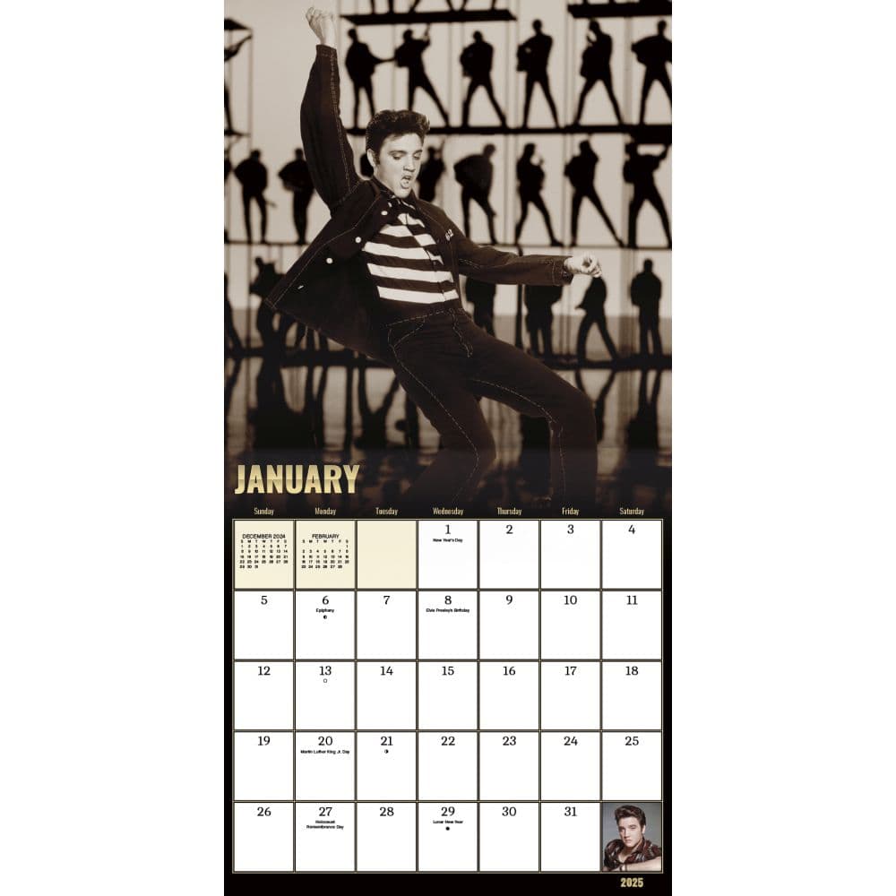 Elvis Exclusive with Bonus Print 2025 Wall Calendar Second Alternate Image width=&quot;1000&quot; height=&quot;1000&quot;