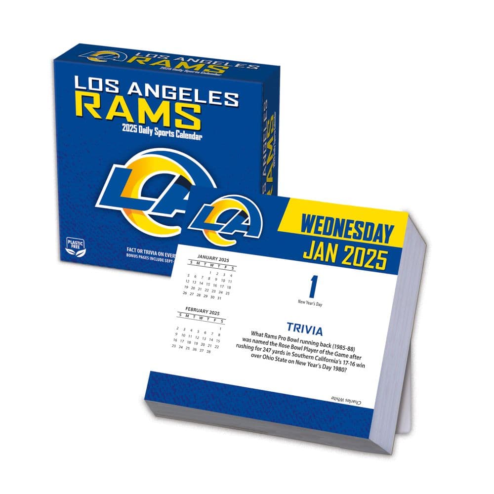 NFL Los Angeles Rams 2025 Desk Calendar