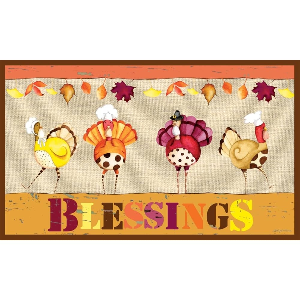 Turkey Blessings Doormat by Debbie Taylor-Kerman Main Image