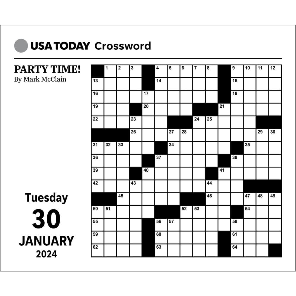 USA Today Crossword Puzzles 2024 Desk Calendar interior 3