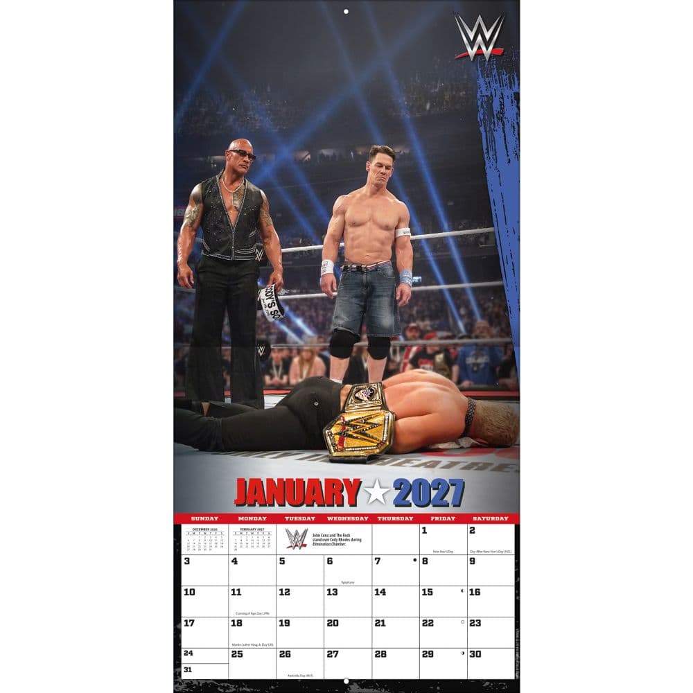WWE John Cena Farewell Tour 2027 Wall Calendar Second Alternate Image