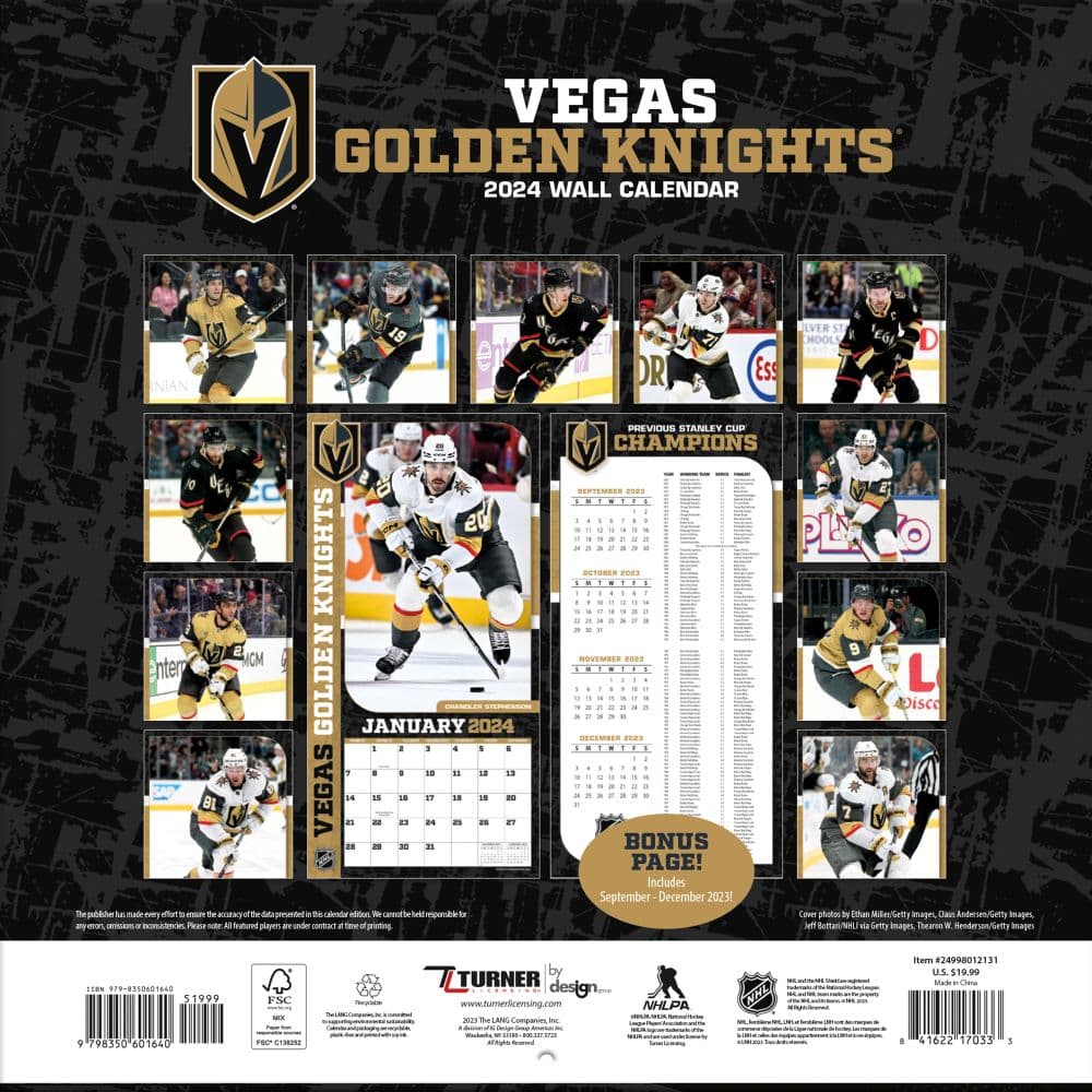 Vegas Golden Knights 2024 Mini Wall Calendar First Alternate Image width=&quot;1000&quot; height=&quot;1000&quot;