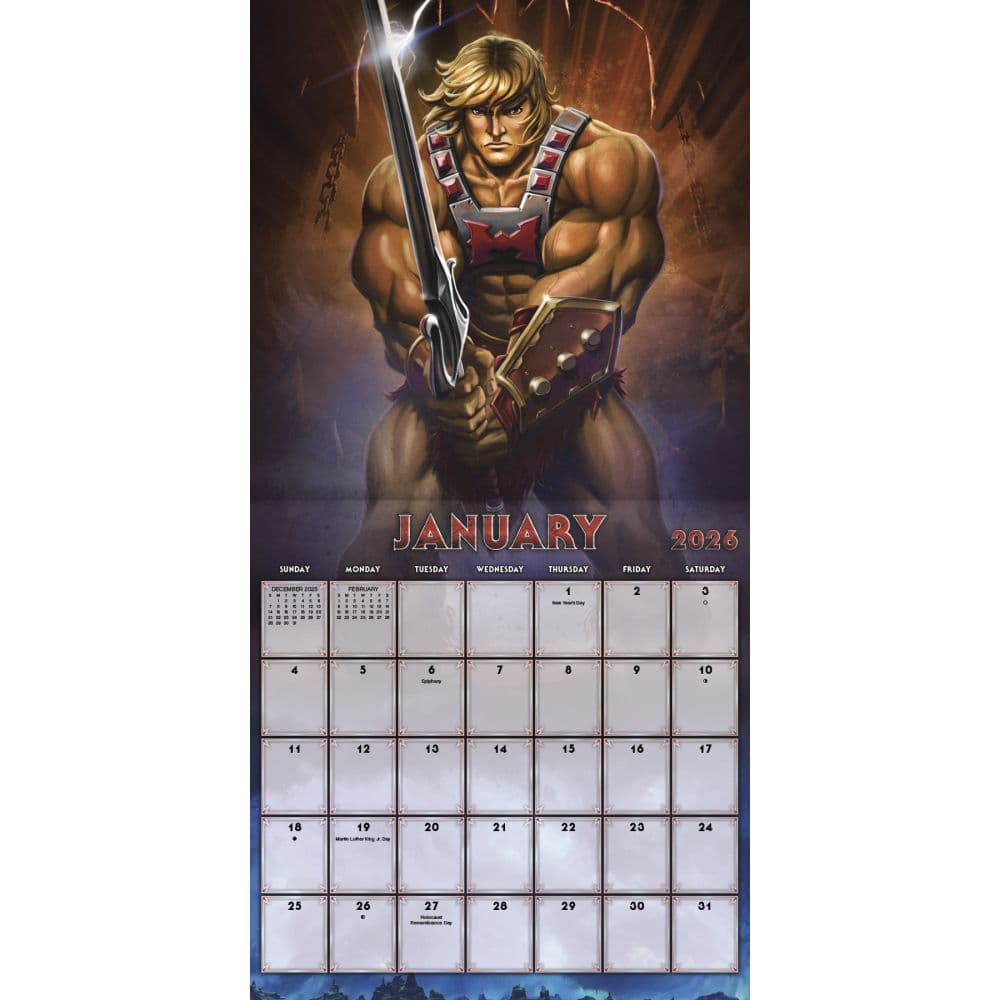Masters of the Universe 2026 Wall Calendar Second Alternate Image