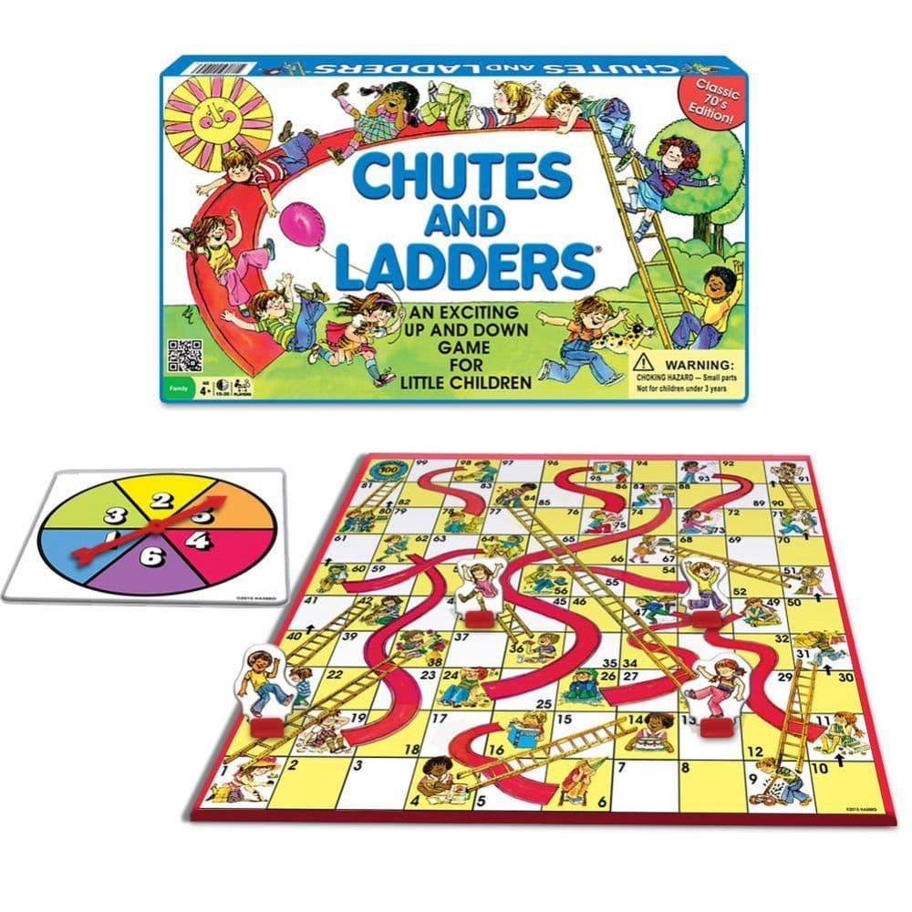 Winning Moves Classic Chutes And Ladders Board Game, One Size, Multiple Colors