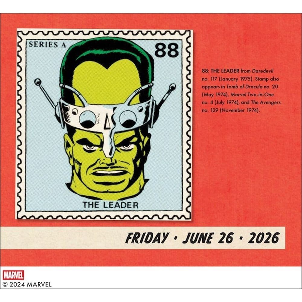 Marvel Value Stamps 2026 Desk Calendar Fourth Alternate Image
