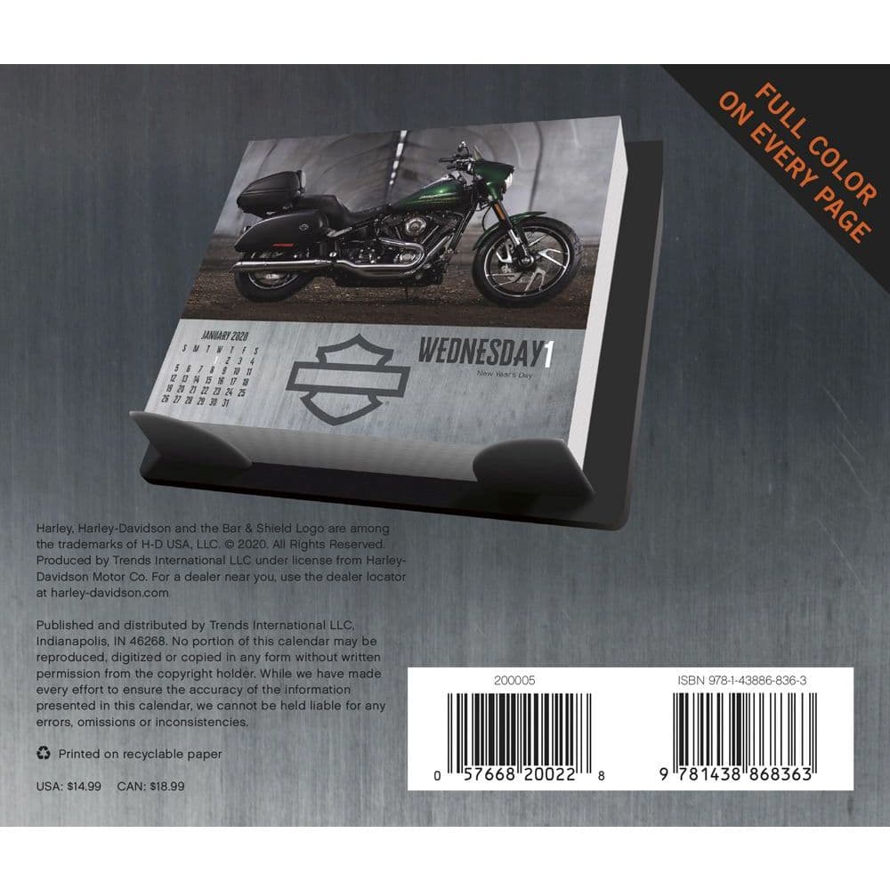 Harley Davidson Desk Calendar