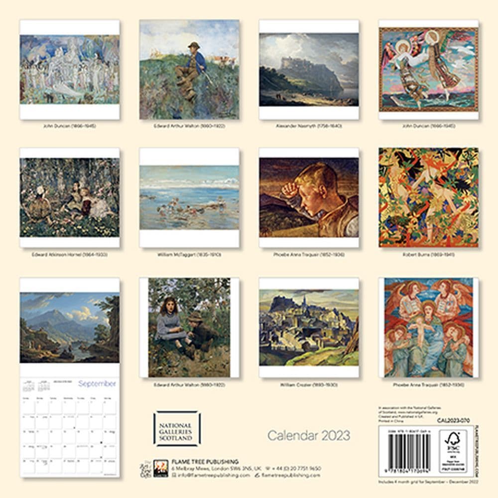 Scottish National Gallery NGS 2023 Wall Calendar - Calendars.com