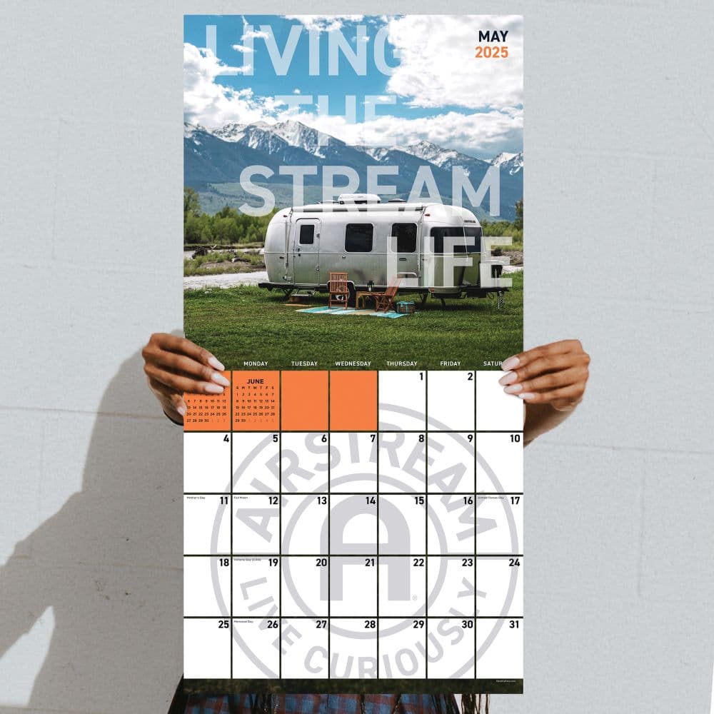 Airstream Live Riveted 2025 Wall Calendar size