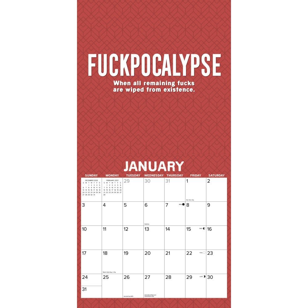 F*ckabulary 2027 Wall Calendar Second Alternate Image