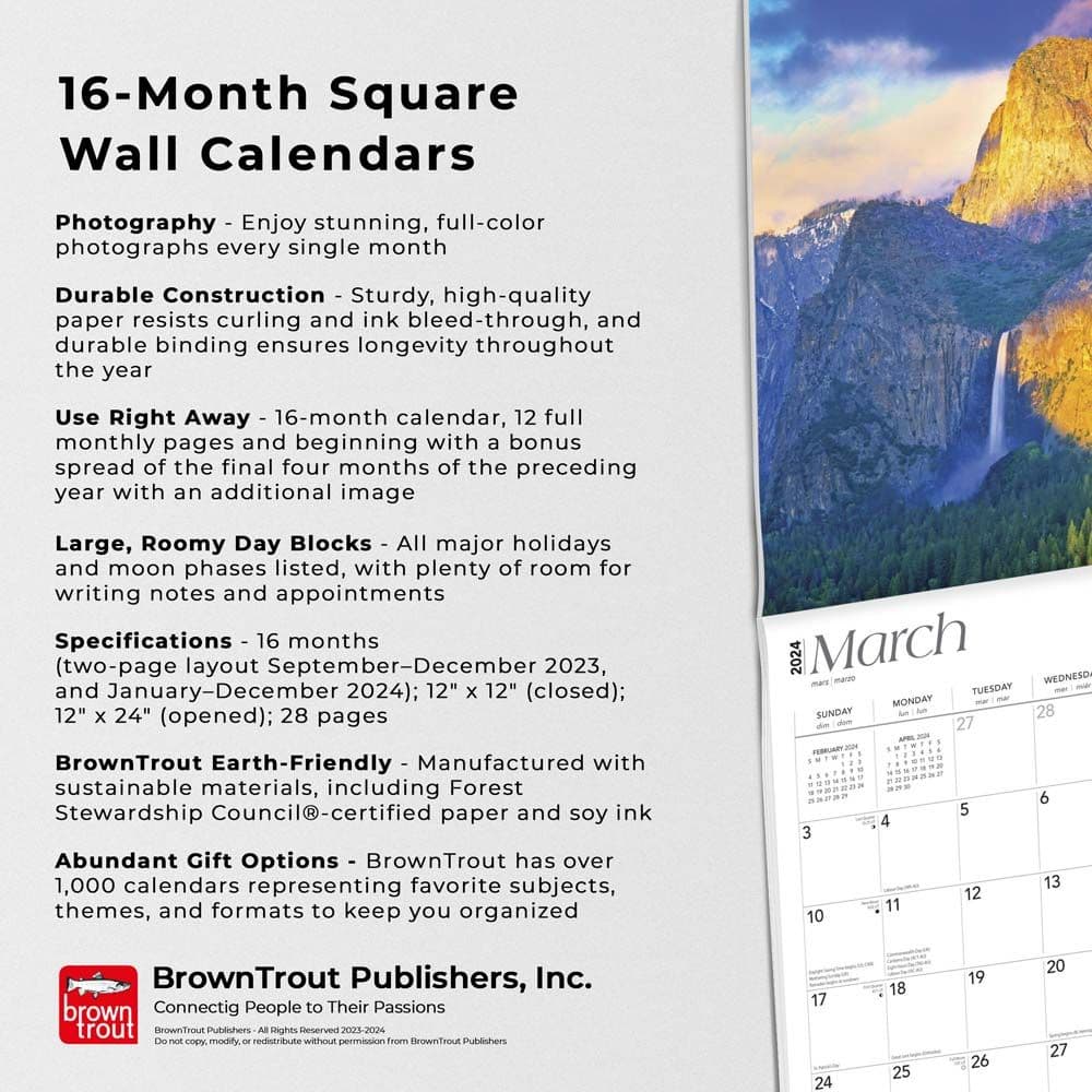 Yosemite 2024 Wall Calendar