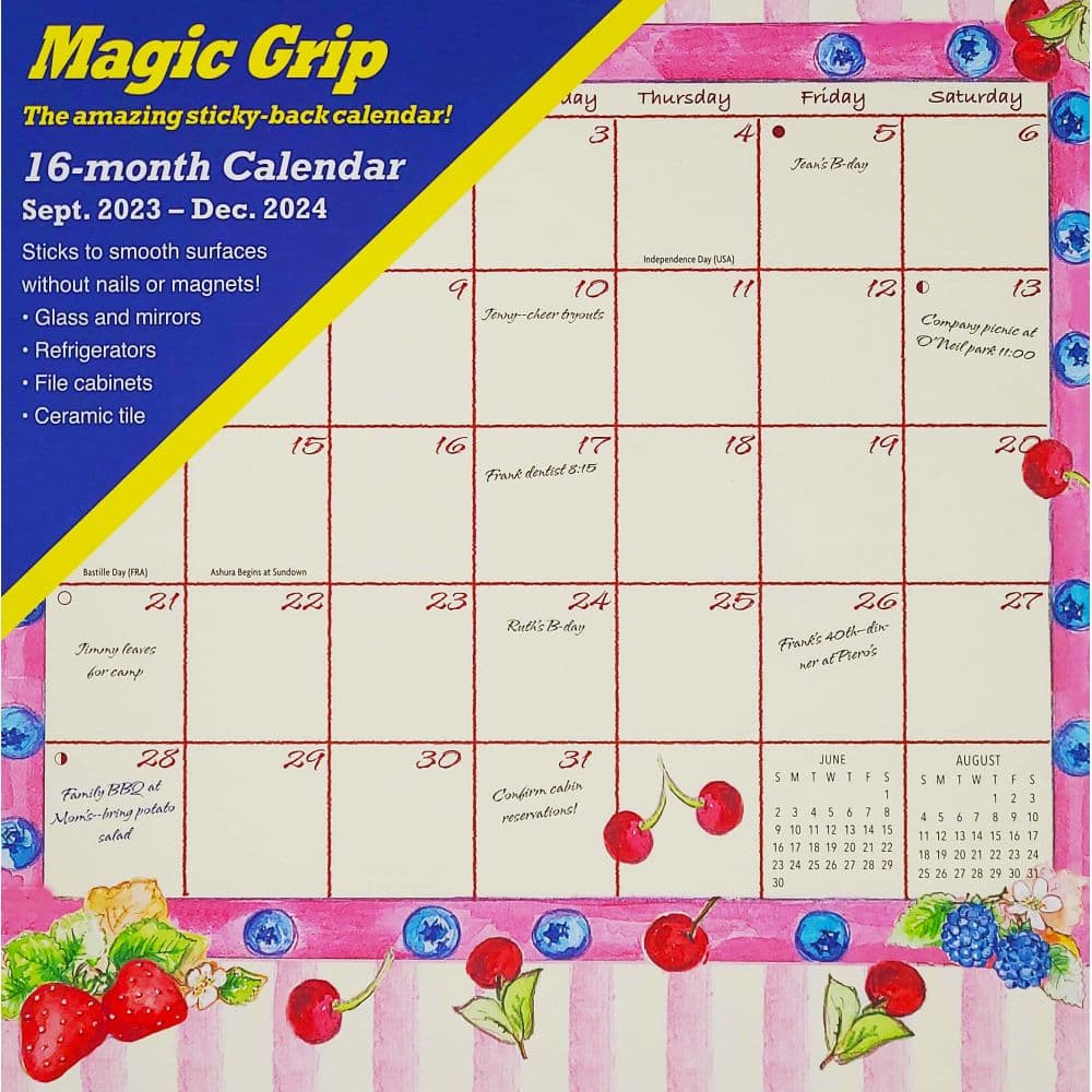 Joyful Seasons Magic Grip 2024 Wall Calendar - Calendars.com