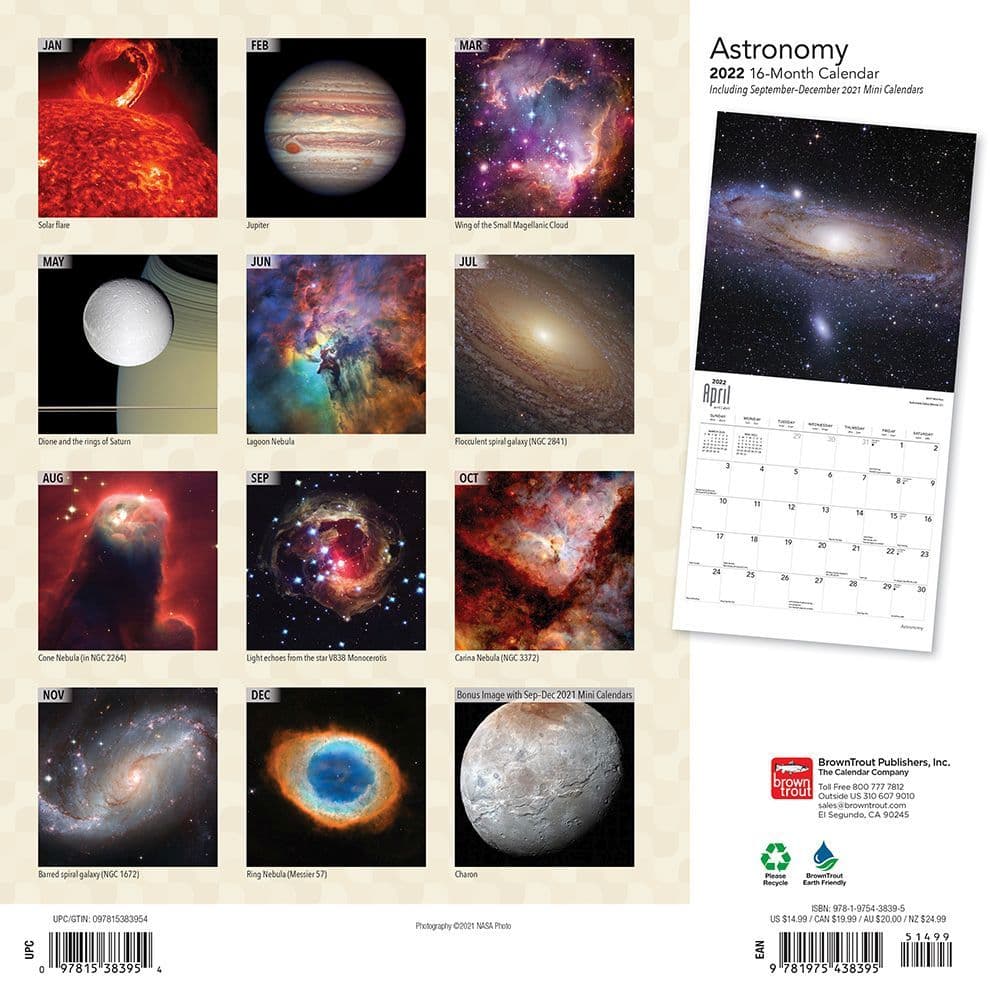 Astronomy 2022 Wall Calendar - Calendars.com