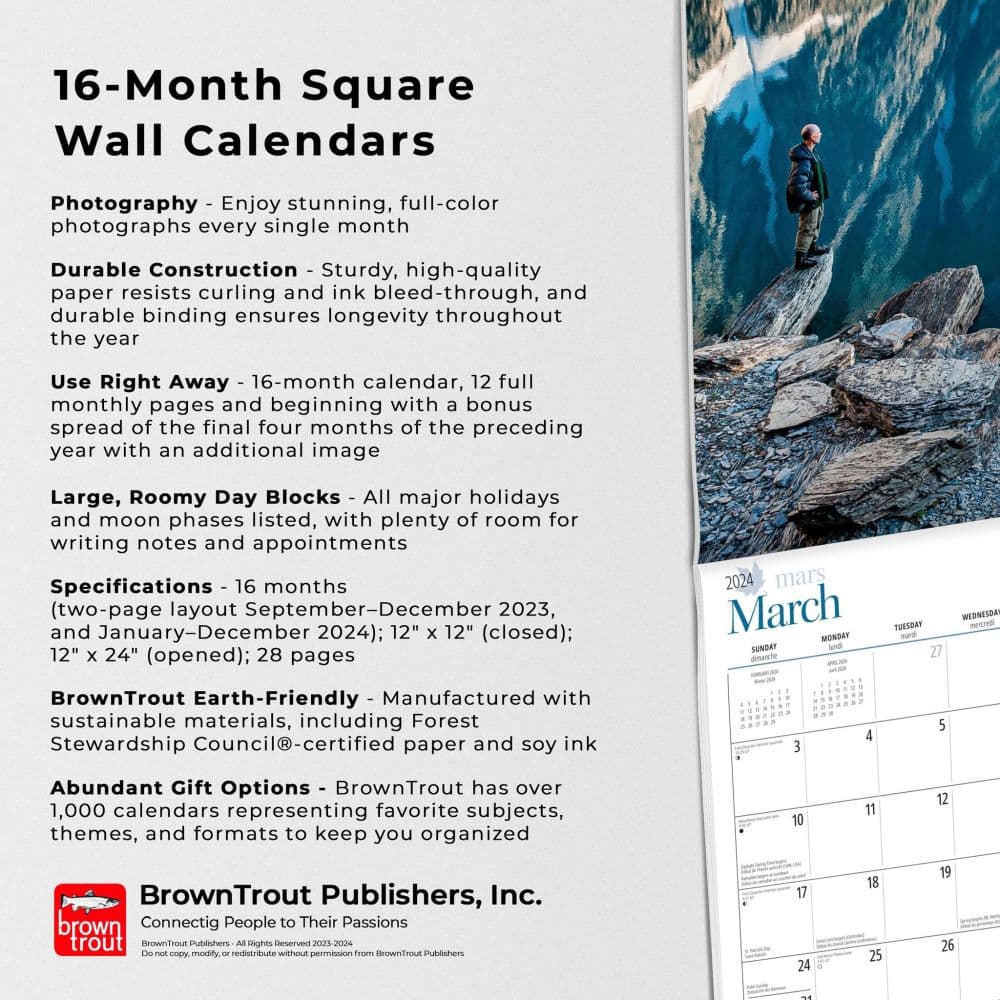 Rockies Magnificent 2024 Wall Calendar features