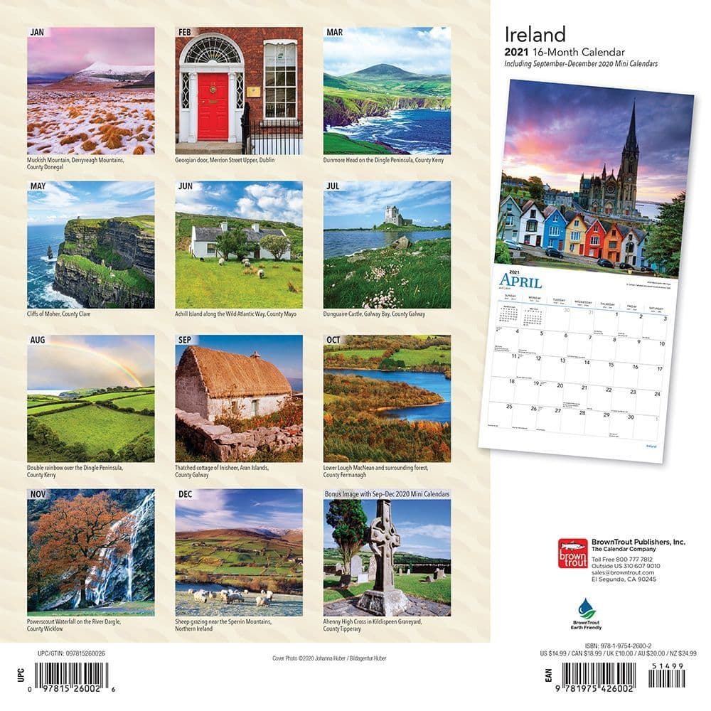 Ireland Wall Calendar