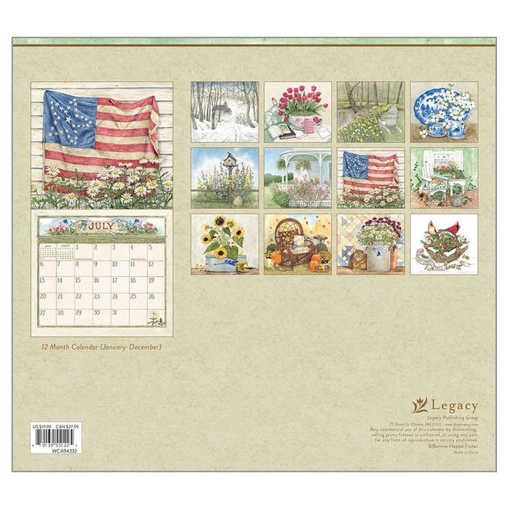 Garden Path by Bonnie Heppe Fisher 2025 Wall Calendar  First Alternate Image width=&quot;1000&quot; height=&quot;1000&quot;