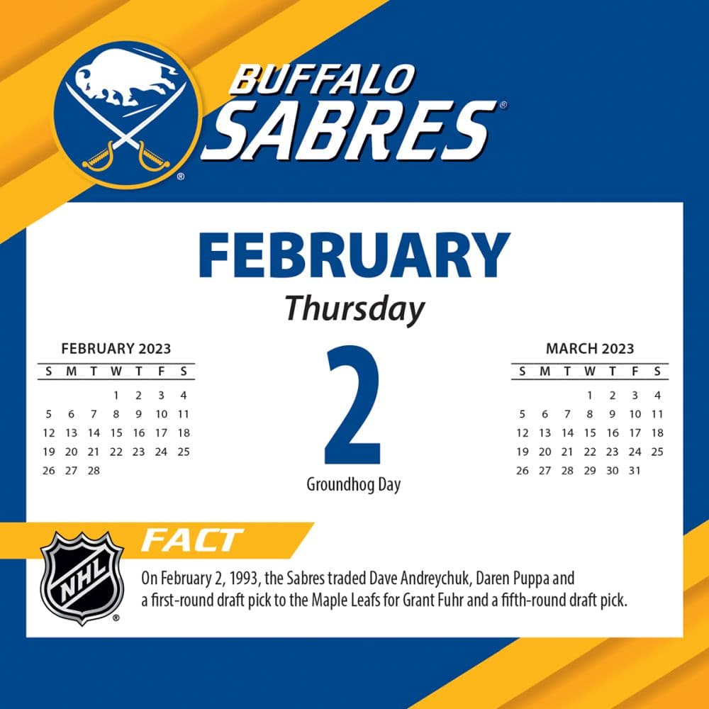 Buffalo Sabres 2023 Desk Calendar - Calendars.com