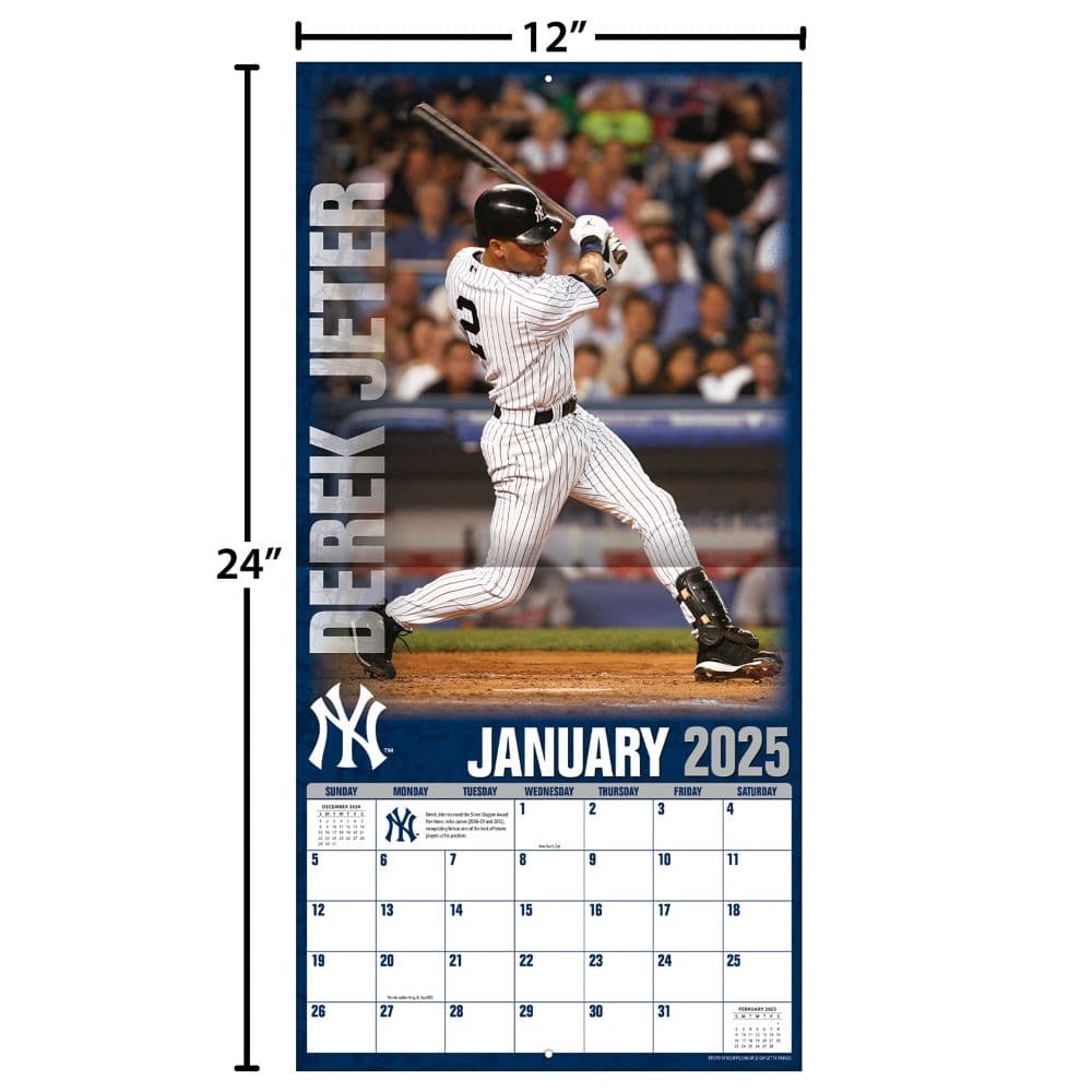 MLB Derek Jeter 2025 Wall Calendar Fifth Alternate Image