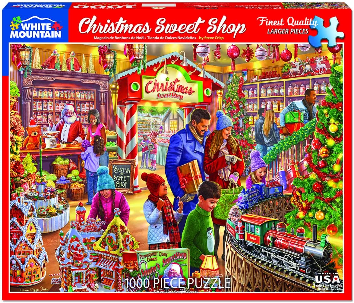 White Mountain Puzzles Christmas Sweetshop 1000 Piece Puzzle