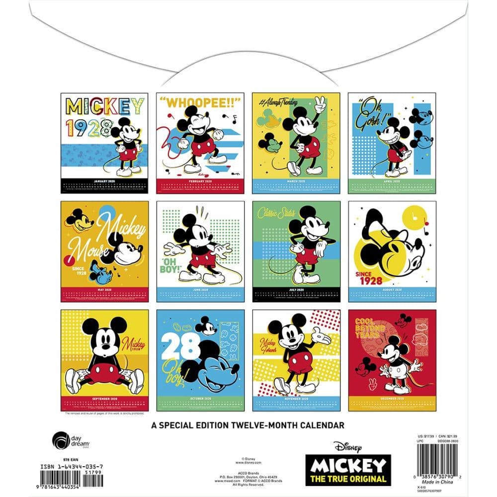Mickey Mouse Exclusive Poster Wall Calendar Calendars Com