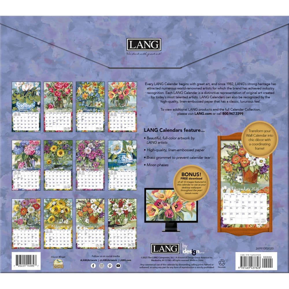 Gallery Florals 2026 Wall Calendar by Susan Winget_ALT2