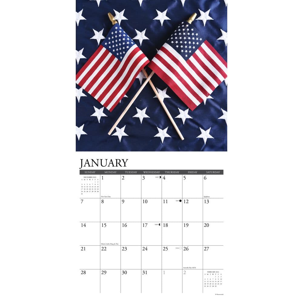 Old Glory 2024 Wall Calendar