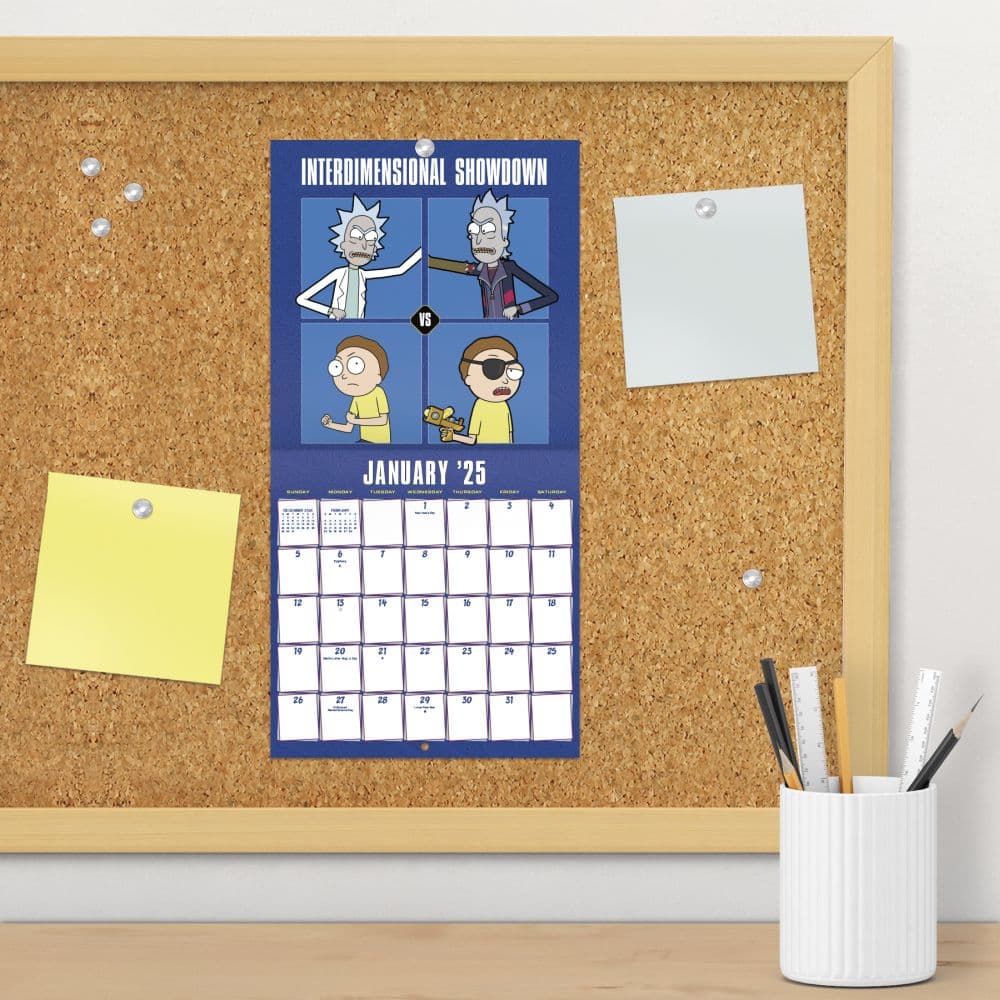 Rick and Morty 2025 Mini Wall Calendar Fourth Alternate Image width=&quot;1000&quot; height=&quot;1000&quot;