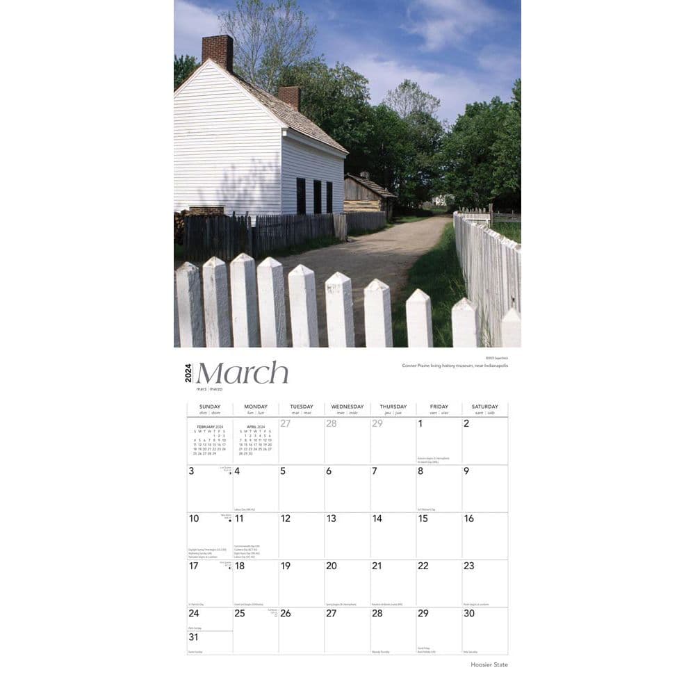Indiana Places 2024 Wall Calendar Second Alternate Image width=&quot;1000&quot; height=&quot;1000&quot;