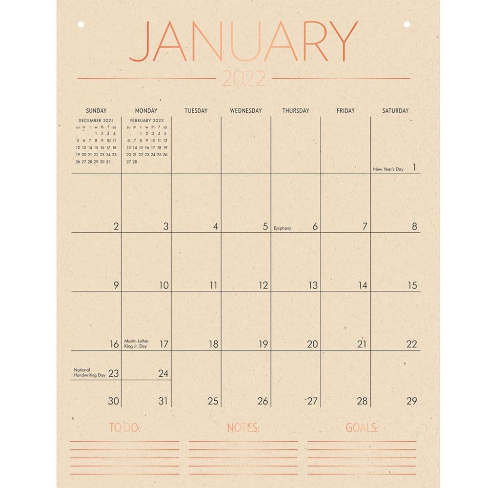 Tall On The Wall 2022 Wall Calendar