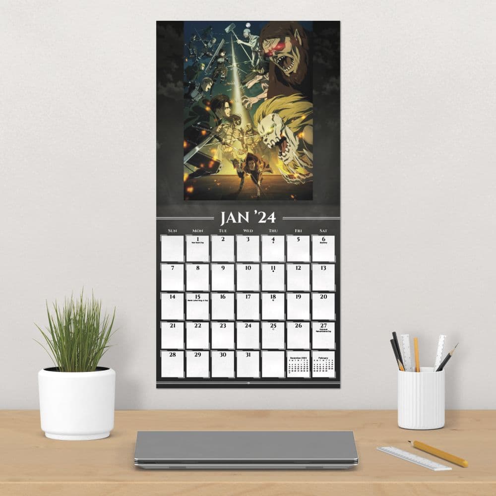 Attack on Titan 2024 Wall Calendar