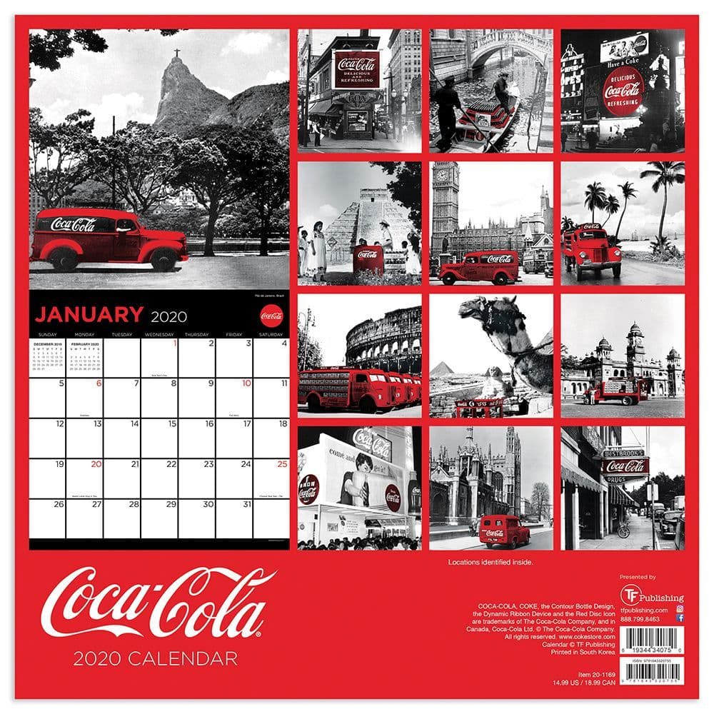 Coca Cola Wall Calendar 2025