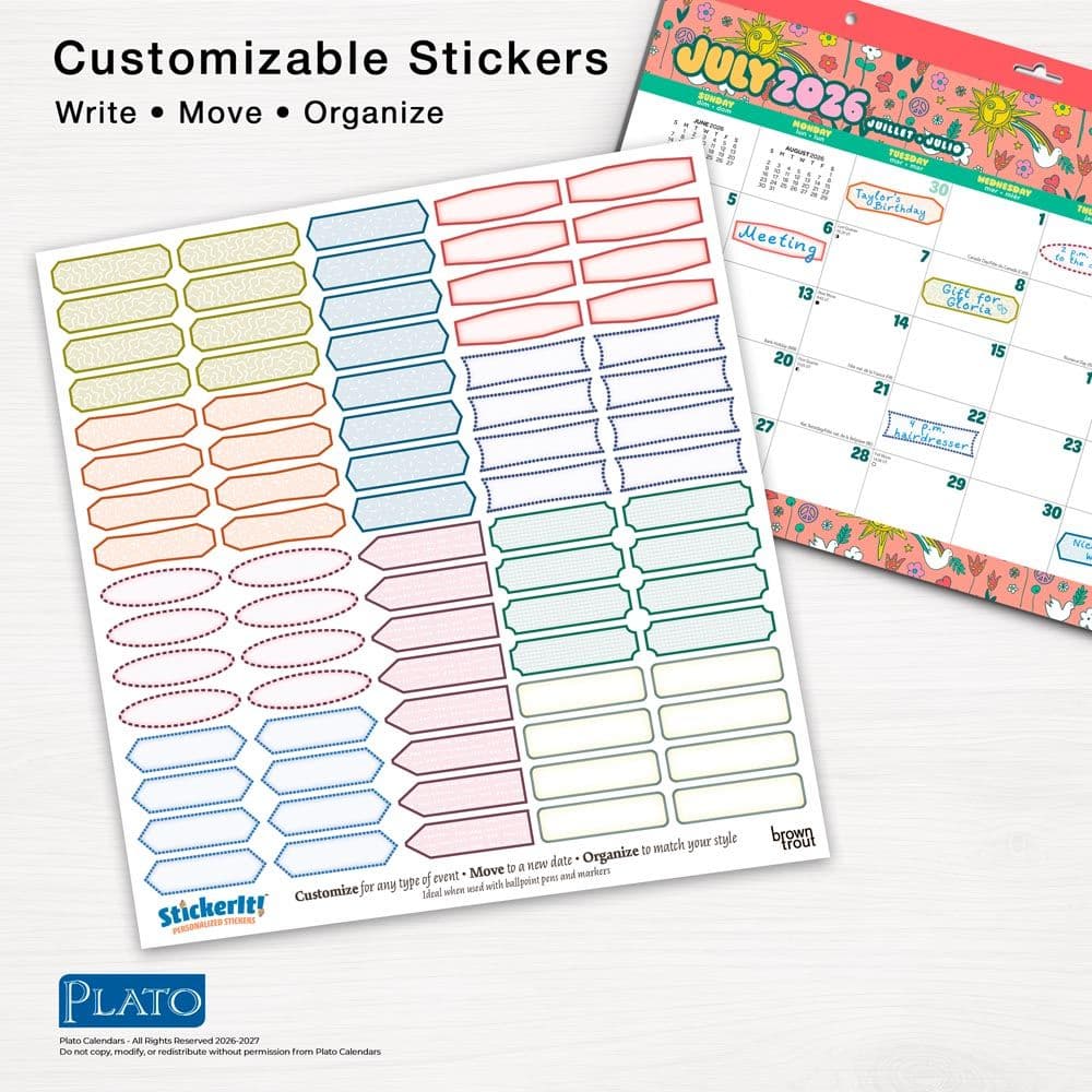 Good Vibes 2027 18 Month Desk Pad Eighth Alternate Image