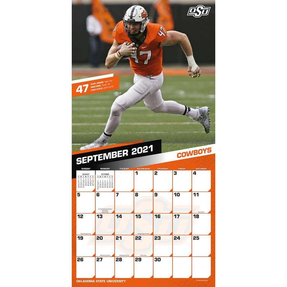 Oklahoma State Football 2022 Schedule Oklahoma State Cowboys 2022 Wall Calendar - Calendars.com