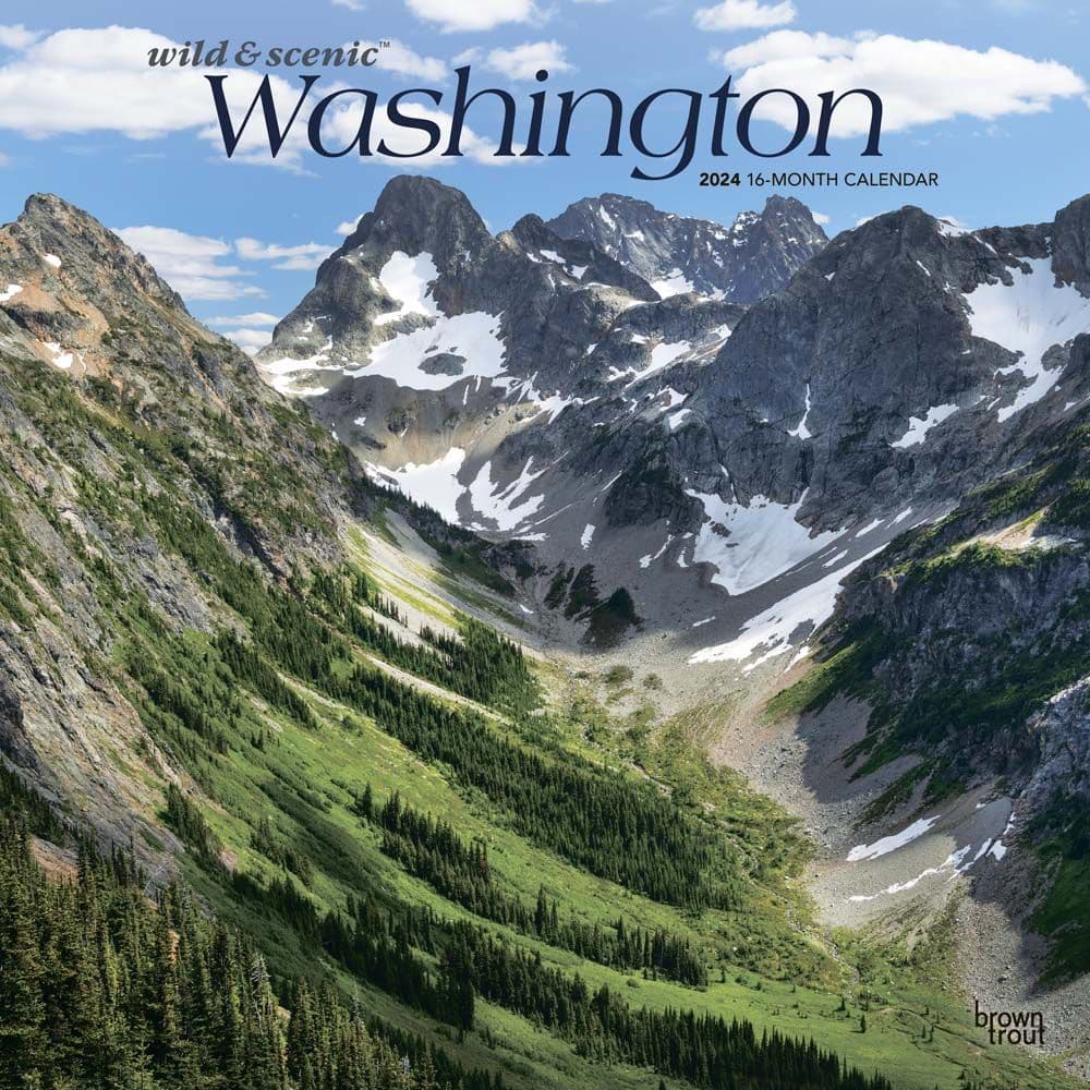Washington Wild and Scenic 2024 Wall Calendar Main Product Image width=&quot;1000&quot; height=&quot;1000&quot;