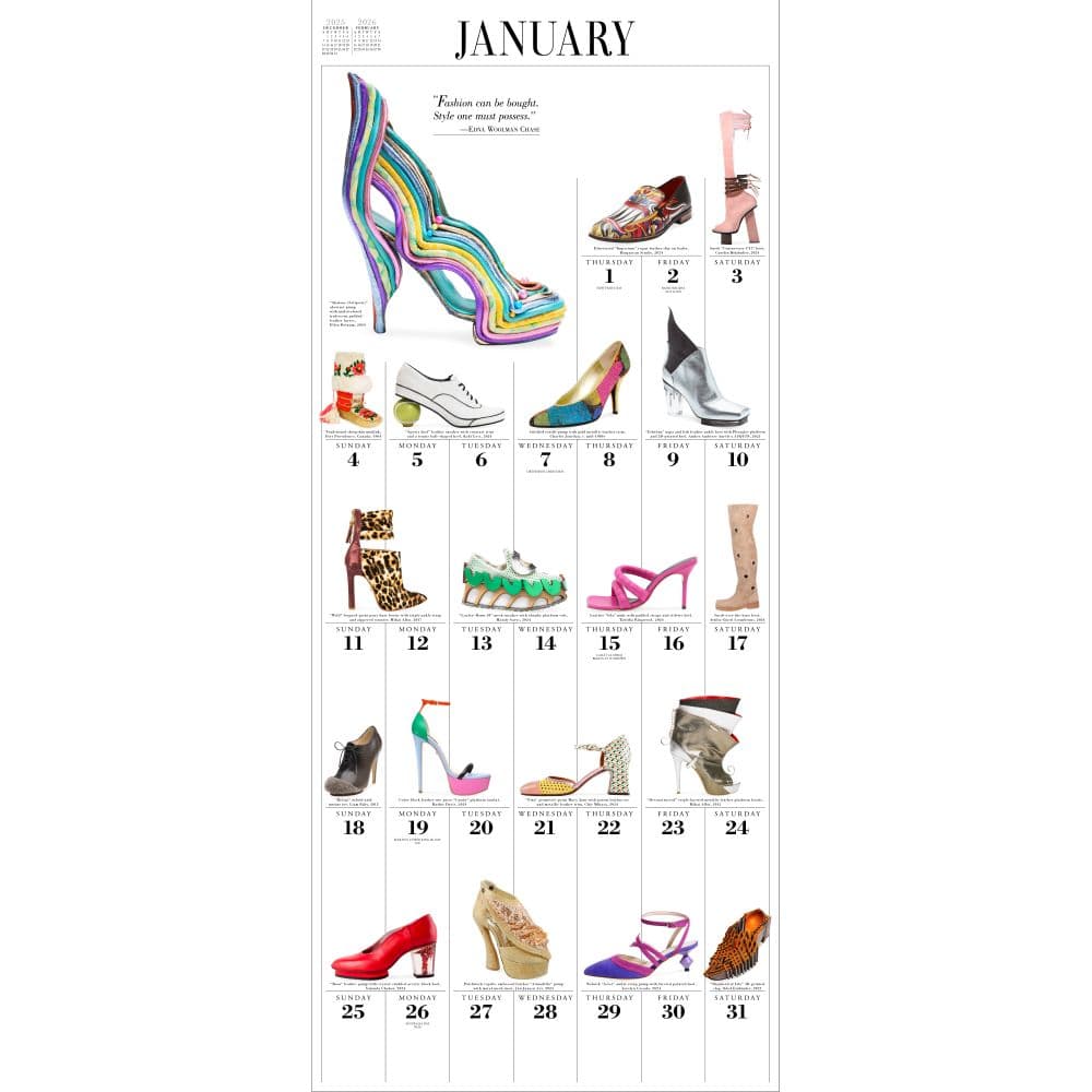 Shoes 365 2026 Wall Calendar Second Alternate Image