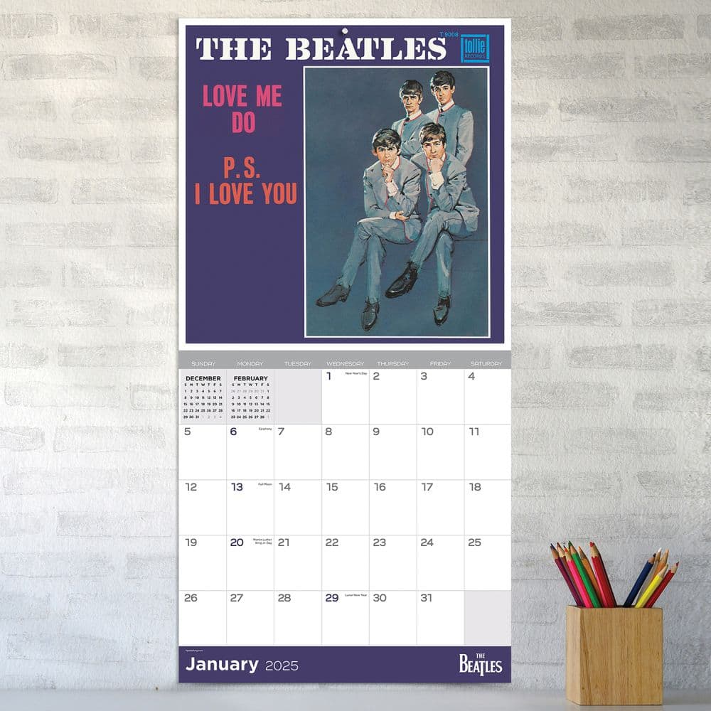 Beatles 2025 Wall Calendar Third Alternate Image width=&quot;1000&quot; height=&quot;1000&quot;