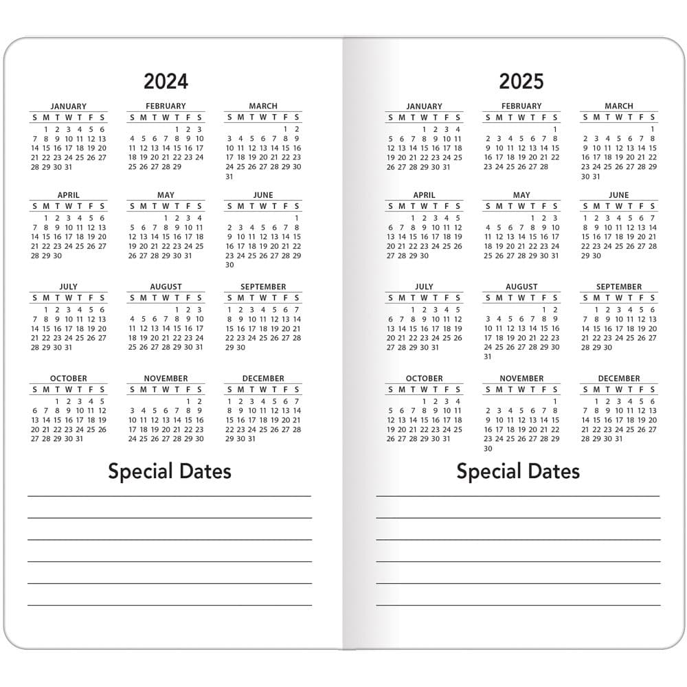 Michigan State Spartans 2025 Pocket Planner yearly view