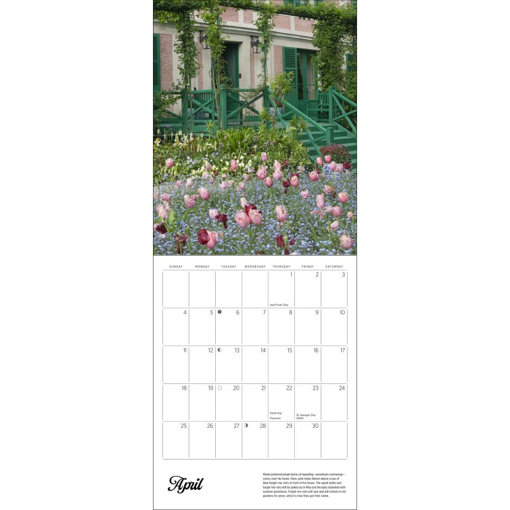 Monets Passion 2027 Mini Wall Calendar by Elizabeth Murray Fifth Alternate Image